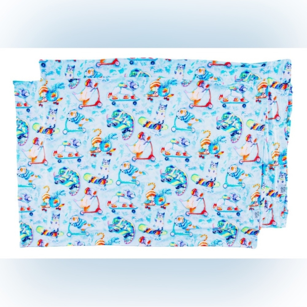 NWOT Birdie Bean Set Skateboard Pets Bamboo Pillow Case Brody